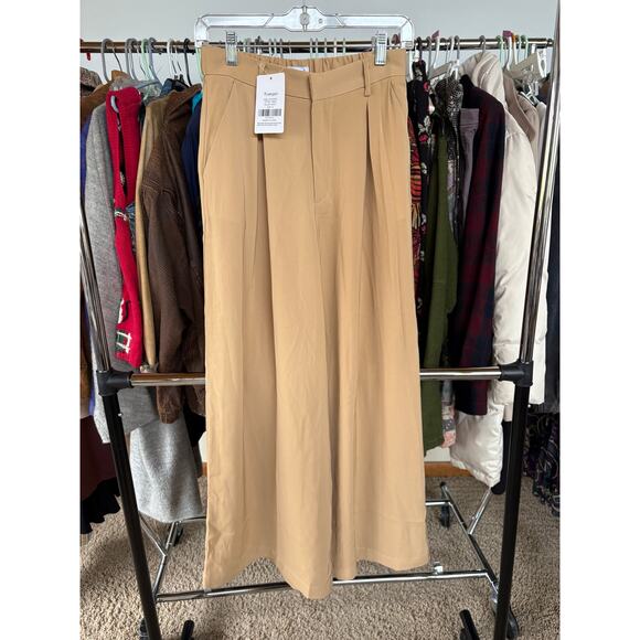 Tronjori Pants - NWT Tronjori Wide Leg Tan Dress Pants Beige Sand Long Slacks Workwear Size Small